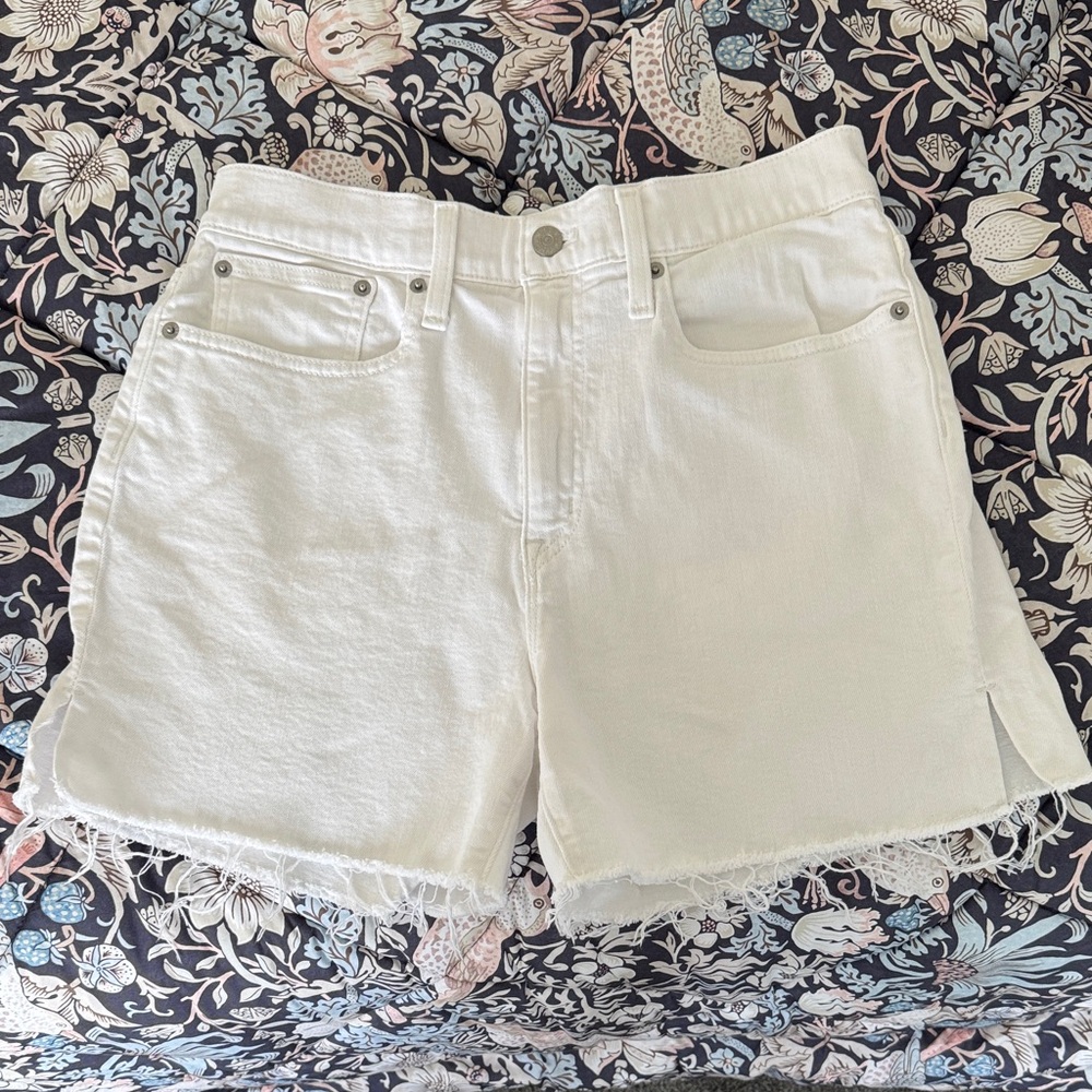 White Denim Women Shorts